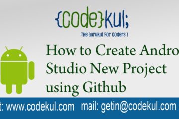 How to create Android Studio new project using Github