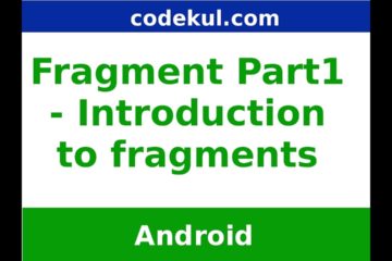 Android Fragment Part-1