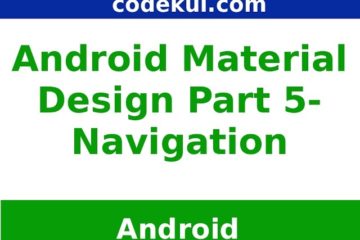 Android Material Design Navigation Drawer - Part 5