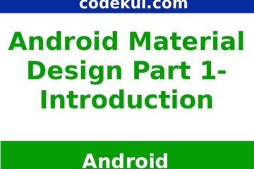 Android Material Design for beginners Part 1 - Introduction