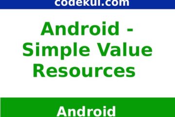 Android Simple Value Resources