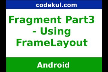 Fragment using Frame layout