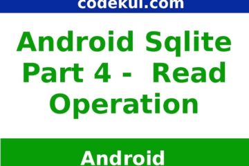 Sqlite read operation in Android Part - 4