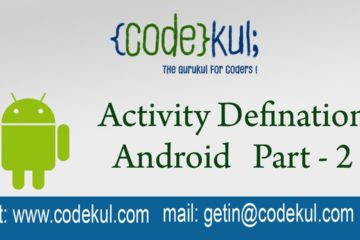 Activity Definition Android